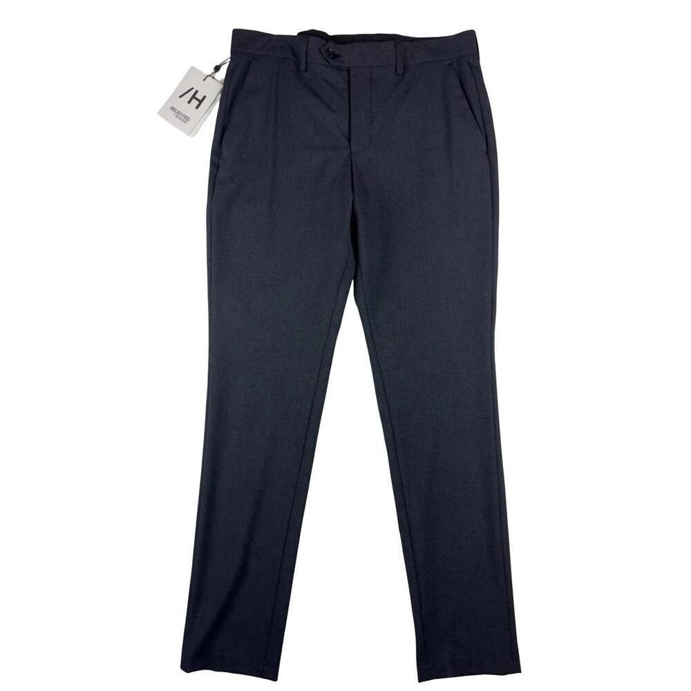 Selected Homme Carlo Slim Flex Trousers Dark Grey Size 32 W | 32 L